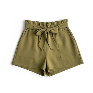 SHORTS Romwe Casual Elastic Waist Bowknot shorts